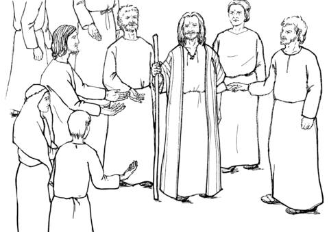 Moses Speaks To The Israelites Coloring Page